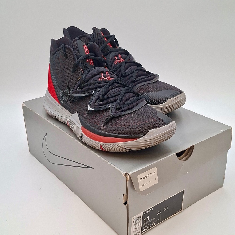 Nike Kyrie 5 Bred AO2918-600 Men's 11 Black Red Basketball Shoes Original Box
